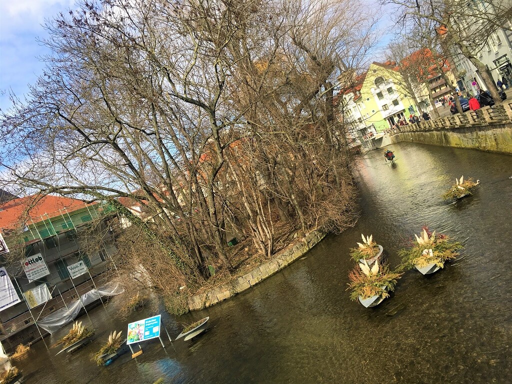 Der Fluss Gera in Erfurt