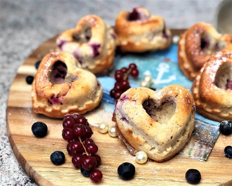 Muffins mit Himbeeren und Whey