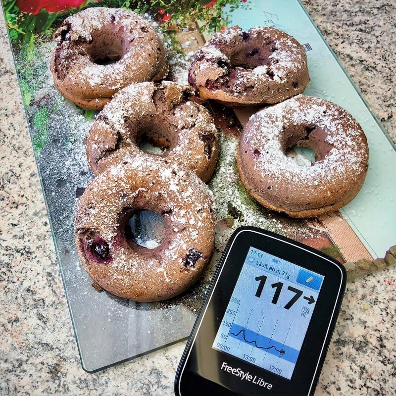 Blutzuckerreaktion auf Donuts